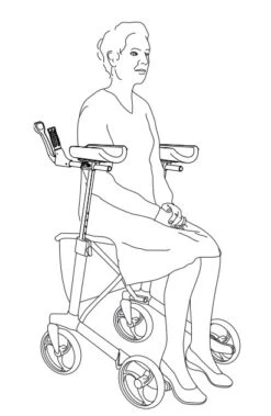 Sunrise Medical Gemino 30 M Walker UAL, Rollator Mit Unterarmauflagen, Personengröße 135-170cm, Bis 130 Kg Belastbar -Coloplast Verkaufsgeschäft Gemino Walker 06 1