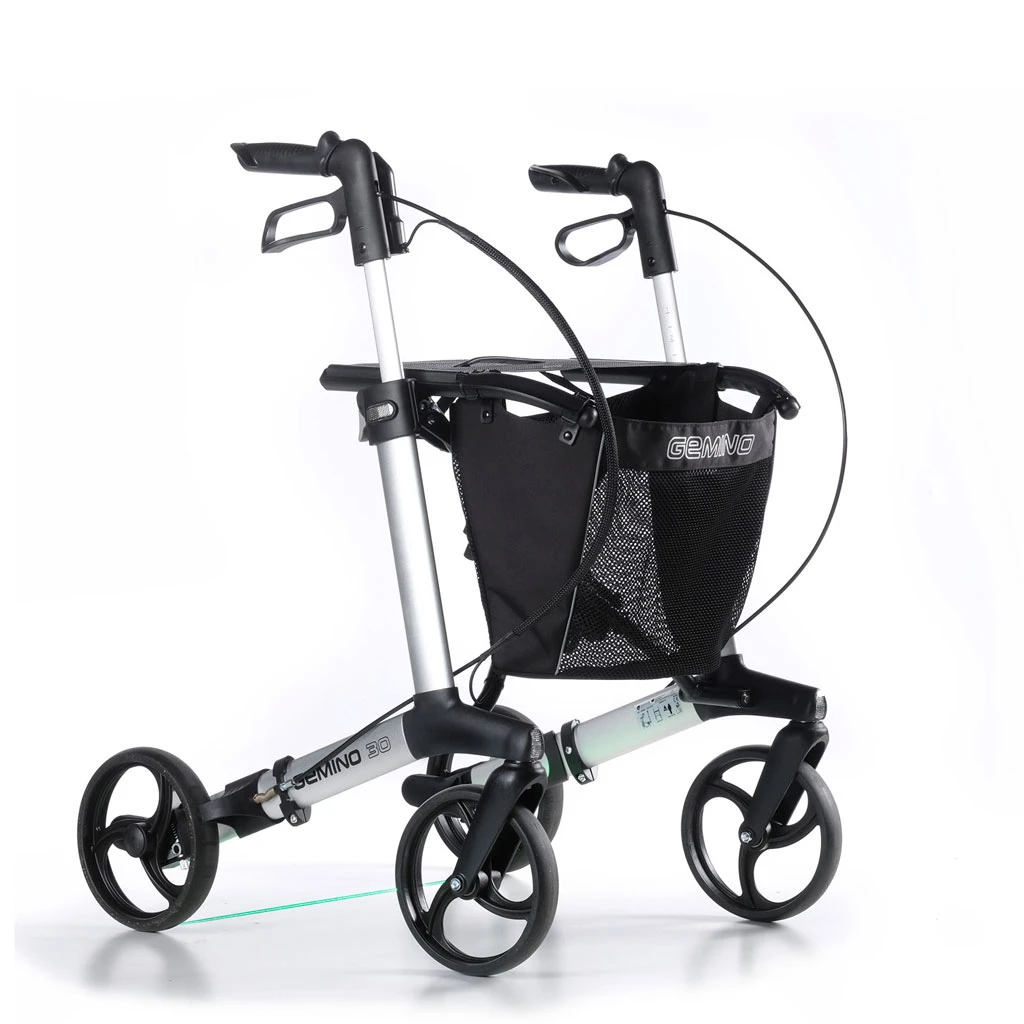 Gemino 30 Parkinson Rollator Mit Umkehrbremssystem (der Rollator Hält Sofort An, Sobald Die Bremse Losgelassen Wird), Laserlicht Aktivierbar (wirkt Dem Freezing Entgegen), Verlangsamungsbremse, Saphirblau, Bis 130kg, Leichtgewicht 4 Gemino 30 Parkinson Rollator Mit Umkehrbremssystem (der Rollator Hält Sofort An, Sobald Die Bremse Losgelassen Wird), Laserlicht Aktivierbar (wirkt Dem Freezing Entgegen), Verlangsamungsbremse, Saphirblau, Bis 130kg, Leichtgewicht – Bild 2
