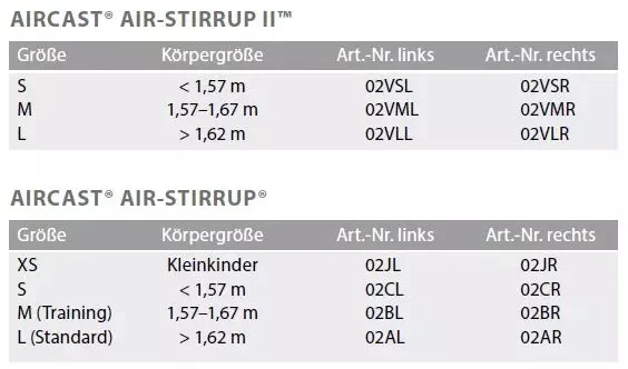 Aircast-Air-Stirrup Schiene Orthese Zur Stabilisierung Des Sprunggelenks, Duplex Luftpolster 4 Aircast-Air-Stirrup Schiene Orthese Zur Stabilisierung Des Sprunggelenks, Duplex Luftpolster – Bild 2