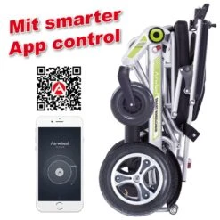 NEU: Airwheel Smarty RWD 6 Km/h Reise-Elektro-Rollstuhl H3T, Vollautomatische Faltfunktion, Verladegewicht Nur 29,5 Kg -Coloplast Verkaufsgeschäft H3T gefaltet