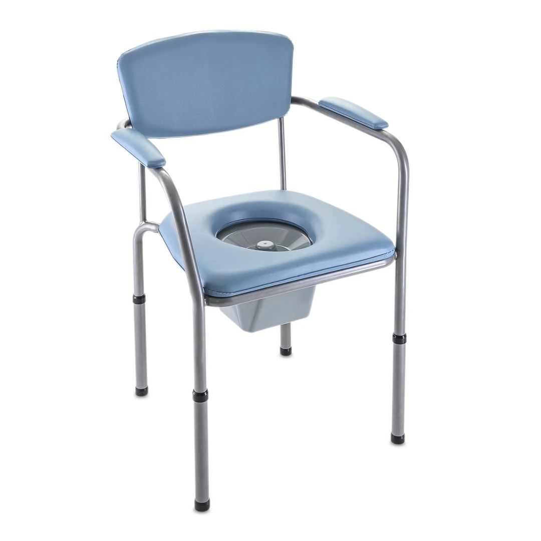 Toilettenstuhl H440 Omega Eco, Feststehend, Höhenverstellbar, Lavendelblau, Sitzhöhe Verstellbar, Sitzbreite 45cm, Bis 140kg 4 Toilettenstuhl H440 Omega Eco, Feststehend, Höhenverstellbar, Lavendelblau, Sitzhöhe Verstellbar, Sitzbreite 45cm, Bis 140kg – Bild 2