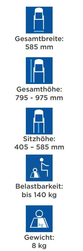 Toilettenstuhl H440 Omega Eco, Feststehend, Höhenverstellbar, Lavendelblau, Sitzhöhe Verstellbar, Sitzbreite 45cm, Bis 140kg 6 Toilettenstuhl H440 Omega Eco, Feststehend, Höhenverstellbar, Lavendelblau, Sitzhöhe Verstellbar, Sitzbreite 45cm, Bis 140kg – Bild 4