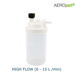 High Flow Sauerstoff-Anfeuchtbehälter, Befüllbarer Atemgasbefeuchter Für Den Einsatz Bei Der Sauerstofftherapie (O2-Geräte/Konzentratoren), Volumen Ca. 350ml, Flow 6 -15 L/min., Verstärkte Ausführung (SalterLabs E7900-0)