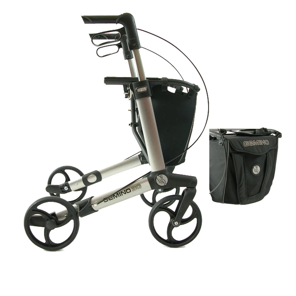 Gemino Rollator 30 Original Titanium Leichtgewicht-Rollator, Faltbar, Topmodell 4 Gemino Rollator 30 Original Titanium Leichtgewicht-Rollator, Faltbar, Topmodell – Bild 2