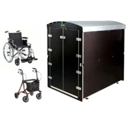 Rollabo S/L Rollator Abschliessbare Garagenbox Echte Kleine Garage Für Ihren Rollstuhl & Gehwagen