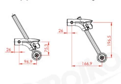 Anti-Kipp-Räder Für Rollstühle, Universal, Inkl. Adapter Für 22-25mm Rohrdurchm., Höhenverstellbar, Rollstuhl Kippschutz, Per Stück -Coloplast Verkaufsgeschäft Kippschutz Rollstuhl 01