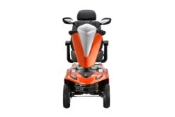 Kymco Texel Elektromobil, 15 Kmh, Scooter (Orange), Vollfederung -Coloplast Verkaufsgeschäft Kymco Texel orange Front