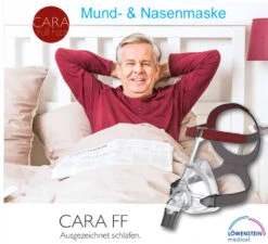 CARA CPAP Full Face Maske Von Löwenstein Medical, Inkl. Kopfband, 360° Kugelgelenk, Weiches Maskenkissen -Coloplast Verkaufsgeschäft LOE CARA CPAP FF 00