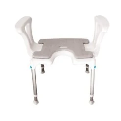 Laguna Duschhocker Mit Armlehnen + Softsitz, HMV, Sitz Mit Hygieneausschnitt, 7-fach Höhenverstellbar, Bis 150kg Belastbar