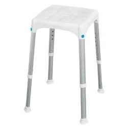 Laguna Duschhocker Eckig, Höhenverstellbar, Sitzfläche 30.5 X 30.5cm, Höhenverstellbar 39–54cm, Bis 150kg