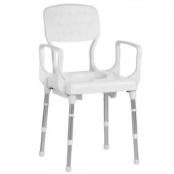 Rebotec Toilettenstuhl Lyon, Sehr Leichtgewichtig, 7-fach Höhenverstellbar, Bis130kg