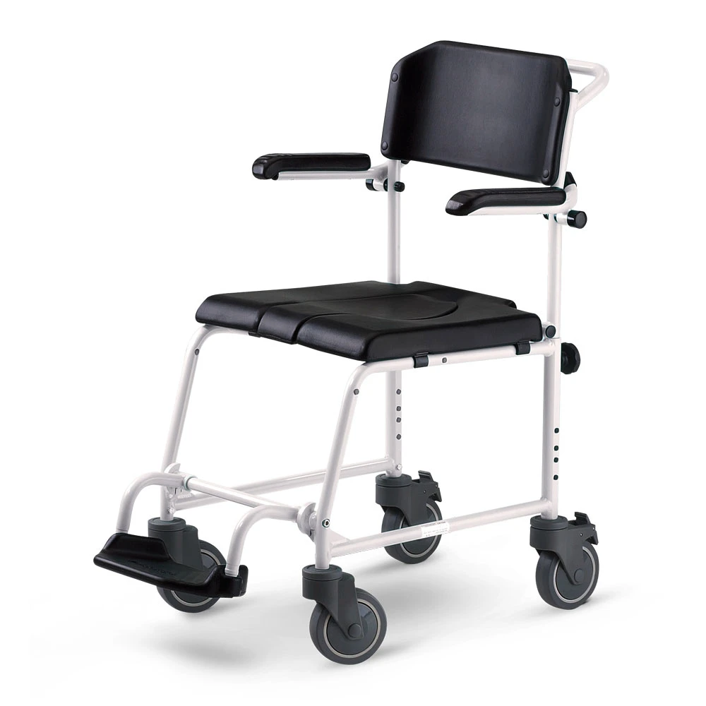 Meyra MC-WET 5" Duschrollstuhl, Schiebeversion, Auch Als Toilettenstuhl Einsetzbar, Inkl. PU Polsterung, Inkl. Eimeraufnahme 4 Meyra MC-WET 5" Duschrollstuhl, Schiebeversion, Auch Als Toilettenstuhl Einsetzbar, Inkl. PU Polsterung, Inkl. Eimeraufnahme – Bild 2