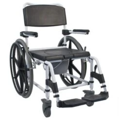 Mobilex Kakadu Dusch- & Toilettenrollstuhl 24", Selbstfahrerversion, Aluminiumrahmen, HMV, Als Standard (130kg), Breit (150kg) Oder XL-Variante (200kg)