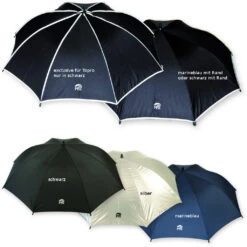 (AV) MPB Rollatorschirm Marineblau/weißem Rand