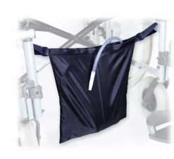 Diskretionsset: 1 X CareFlow Bettbeutel Steril 2000ml 120cm, Inkl. 1x Urinbeuteltasche Schwarz Inkl. Kletthalterung Für Rollstühle -Coloplast Verkaufsgeschäft MPB Urinbeuteltasche 201501 0 1