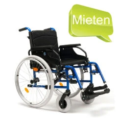 MIETEN = Leichtgewicht-Rollstuhl (Miet-Pauschale Pro Angefangene Woche) Alu-Falt-Rollstuhl Bis 130kg Personengewicht, Inkl. Trommelbremse, Armlehnen, Beinstützen (Abholpreise In Koblenz)