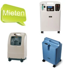 MIETEN = Sauerstoffkonzentrator Bis 5L/min., Sauerstoffgerät Mit O2-Starterset Inkl. FireSafe, Anfeuchter, O2-Nasenbrille Und Sauerstoff-Atemmaske (Wochen-Miet-Pauschale)