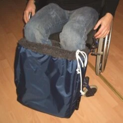 Orgaterm Fuss-Schlupfsack, Wollpelz, Aussen: Nylon, Farbe Schwarz Oder Marine