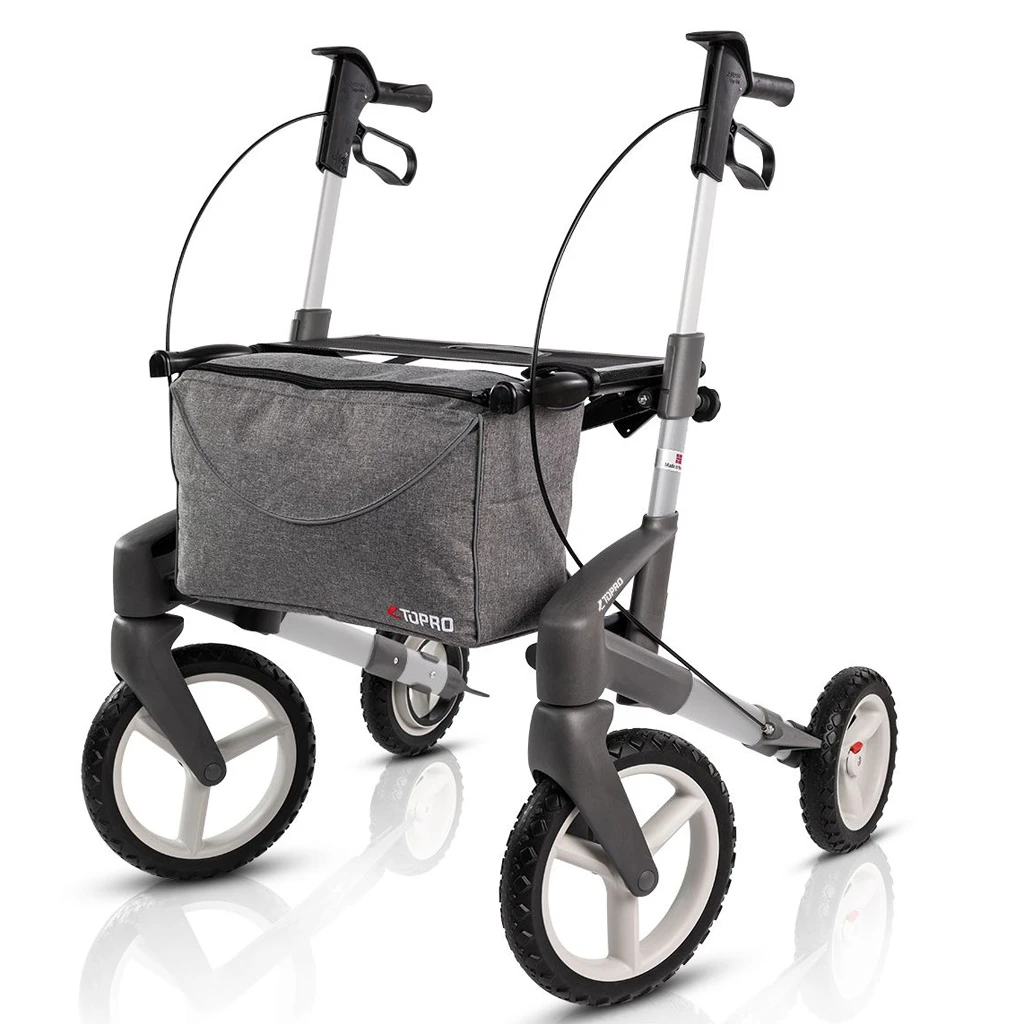 TOPRO Olympos ATR Rollator, S (Benutzergröße140–170 Cm), Silber, Mit Offroad-Räder, Der Outdoor Rollator, Faltbar, Leichtgewicht, Bis 150kg 4 TOPRO Olympos ATR Rollator, S (Benutzergröße140–170 Cm), Silber, Mit Offroad-Räder, Der Outdoor Rollator, Faltbar, Leichtgewicht, Bis 150kg – Bild 2