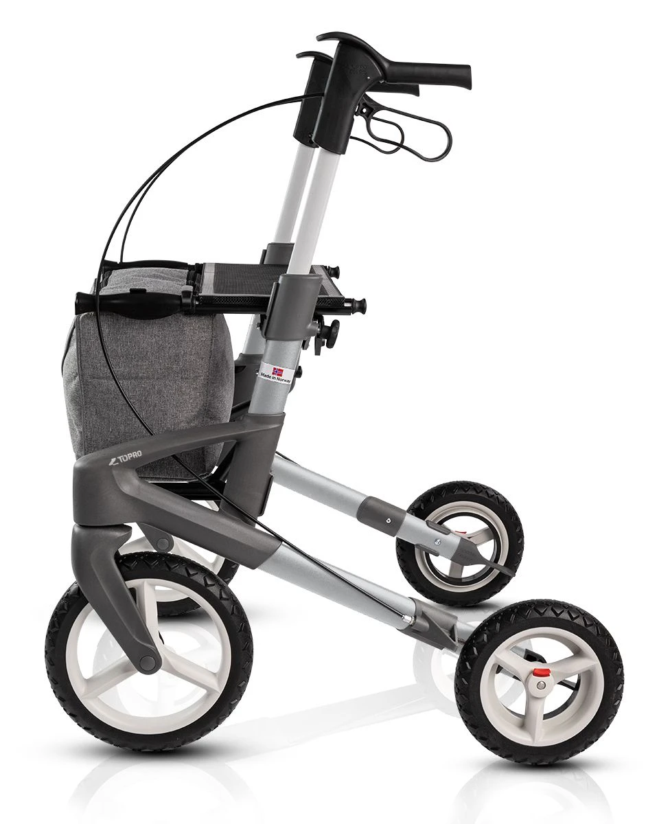 TOPRO Olympos ATR Rollator, S (Benutzergröße140–170 Cm), Silber, Mit Offroad-Räder, Der Outdoor Rollator, Faltbar, Leichtgewicht, Bis 150kg 5 TOPRO Olympos ATR Rollator, S (Benutzergröße140–170 Cm), Silber, Mit Offroad-Räder, Der Outdoor Rollator, Faltbar, Leichtgewicht, Bis 150kg – Bild 3