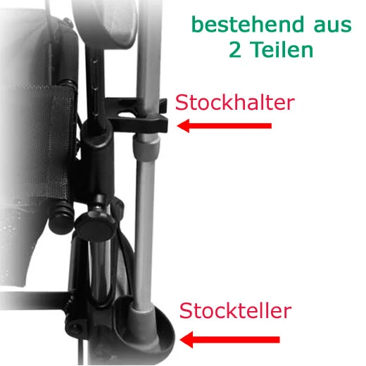 Stockhalter Für Topro Olympos Rollator Rechts Und Links Montierbar 4 Stockhalter Für Topro Olympos Rollator Rechts Und Links Montierbar – Bild 3