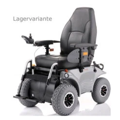 Meyra Optimus 2 Elektrorollstuhl (Lagervariante) Silber Metallic, 6 Km/h, ERGOSTAR Anatomisches Sitzsystem, SB50cm, Wartungsfreie Batterien, R-Net LED Display, Rechts