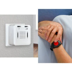 Pflegeruf Set Plus, Inkl. Armbandsender + Steckdosenempfänger, Passt In Jede Normale Steckdose, Sender In Form Eines Armbandes (neu Ab Ende April 23)