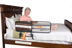 Verstellbares Seitengitter Pivot-Rail, Seitengitter Und Handgriff In Einem, Universell Einsetzbar, Inkl. Überzug Und Tasche