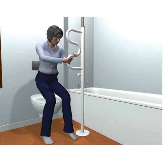 Duo-Pack = Boden-Deckenstange POLE Kein Schrauben Nötig, Drehbarer Griff, Bad- & Wohnungs-Haltegriff Ohne Bohren, Flexibel Einsetzbar (2 Stück) 5 Duo-Pack = Boden-Deckenstange POLE Kein Schrauben Nötig, Drehbarer Griff, Bad- & Wohnungs-Haltegriff Ohne Bohren, Flexibel Einsetzbar (2 Stück) – Bild 3