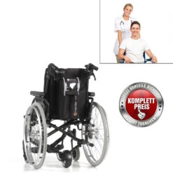 Sunrise Medical R20 Faltbare Schiebehilfe Mit Breezy Unix2 Standardrollstuhl , Fertig Vormontiert