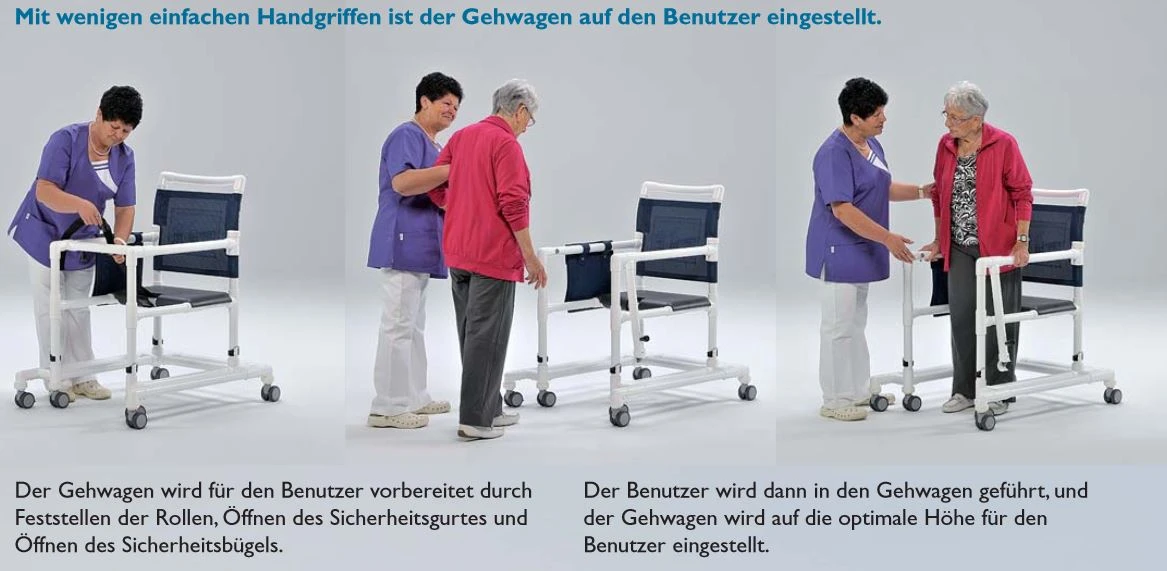 RCN Walker Gehhilfe GW120 Bis 150 Kg, Integrierter Sitz 4 RCN Walker Gehhilfe GW120 Bis 150 Kg, Integrierter Sitz – Bild 2