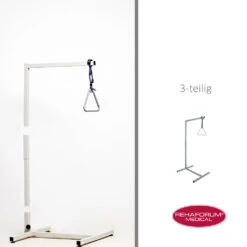 RFM Bettgalgen Freihstehend, Standaufrichter, Aufrichter Inkl. Griff, 3-teilig, H-Fuß, Bis Max.100kg -Coloplast Verkaufsgeschäft RFM 03429465 03