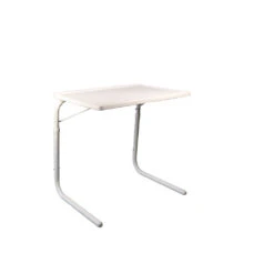 RFM Falttisch, Bett-Tisch Mit 6-fach Höhenverstellbar, Bis 15 Kg Belastbar, Farbe Weiß