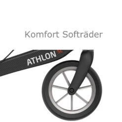 Athlon SL Superleicht Carbon-Rollator, Mit Komfort Soft-Räder (stoßabsorbierend), Ab 5 Kg, Gehwagen Mit Einkaufstasche & Stockhalter, Bis 150kg, Original Carbon Black Edition -Coloplast Verkaufsgeschäft RHS Athlon SL Soft black 04