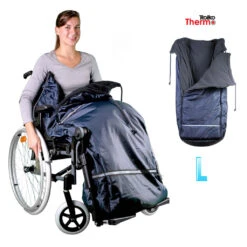 Thermo Rollstuhl Schlupfsack, Gr. L Für Erwachsene Bis Größe 180cm, Innenfutter Polar-Fleece, Wasserabweisendes Außenmaterial