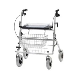 Bischoff & Bischoff Rollator XL B Bis 200kg, HMV Rollator Komplett Mit Korb,Tablett & Stockhalter -Coloplast Verkaufsgeschäft Rollator BXL zomm 1