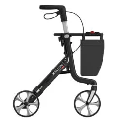 Xeon Carbon Rollator Exklusiv (M), Ultra Leichtgewichts Rollator Niedrig, Gehwagen Mit Bequemer Sitzhöhe 54cm, Griffhöhe 72-85cm, Mit Nur 4,8 Kg Einer Der Leichtesten Leichtgewicht-Rollatoren, Inkl. Stockhalter, Bis 150kg Belastbar
