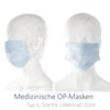 Medizinische OP-Masken, MNS Mundschutzmasken Typ II, DIN EN 14683+AC:2019, 3-lagig, Nasenbügel, Gummibänder, 50er Pack -Coloplast Verkaufsgeschäft SEN OP Masken