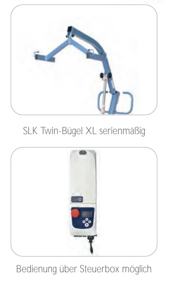 SLK Flyer XL (5016) Inkl. Twin-Bügel XL (5439) Patientenlifter Für Schwergewichtige Patienten Bis 300kg, Inkl. Elektrischer Spreizung 7 SLK Flyer XL (5016) Inkl. Twin-Bügel XL (5439) Patientenlifter Für Schwergewichtige Patienten Bis 300kg, Inkl. Elektrischer Spreizung – Bild 5