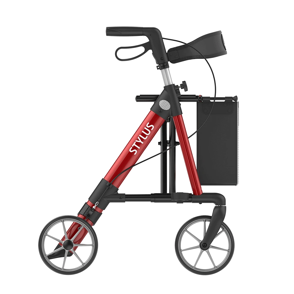 STYLUS BX Leichtgewichts-Rollator, HMV, Alu Leichtbau, Farbe Fresh Red, TPE-Räder, Rückengurt, Stockhalter, Einkaufstasche, Nur 6.5kg, Bis 150kg Belastbar 3 STYLUS BX Leichtgewichts-Rollator, HMV, Alu Leichtbau, Farbe Fresh Red, TPE-Räder, Rückengurt, Stockhalter, Einkaufstasche, Nur 6.5kg, Bis 150kg Belastbar