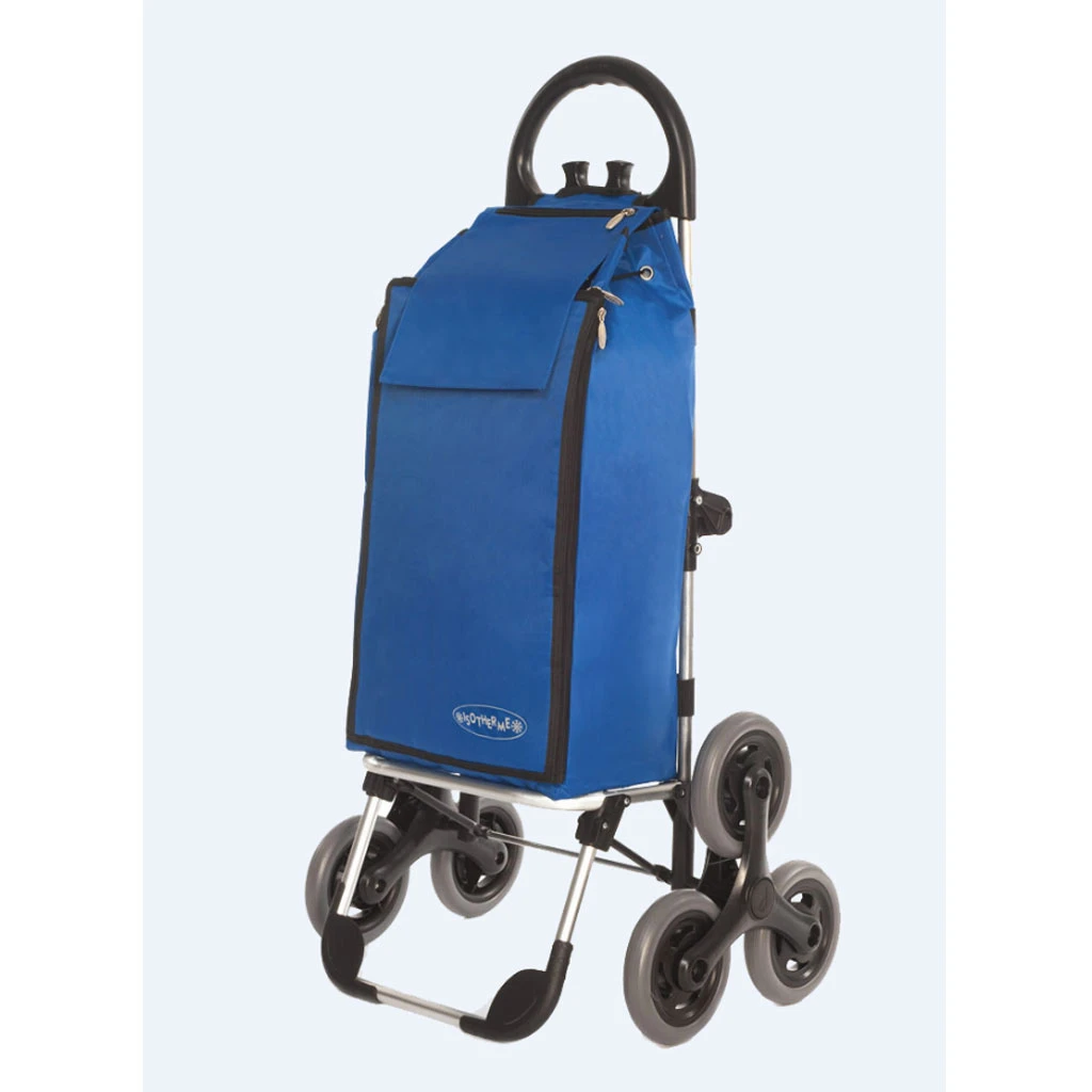 Einkaufshilfe Treppensteiger Mit 3-Rad, Shopper Einkaufstrolley Blau Mit Kühlfach, Belastbar 30kg, Gewicht 3,8kg 3 Einkaufshilfe Treppensteiger Mit 3-Rad, Shopper Einkaufstrolley Blau Mit Kühlfach, Belastbar 30kg, Gewicht 3,8kg