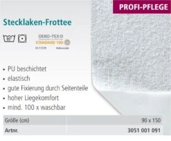 Suprima Stecklaken Frottee, 90x150cm, PU Beschichtet, Kanten Gesäumt, Hygiene Bett- & Matratzenlaken, Schutz Vor Flüssigkeit, Matratzenschutz Inkontinenz -Coloplast Verkaufsgeschäft SUPRIMA 3051 n2021
