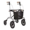 Saljol Alu Rollator Niedrig, Pearl Grey, Kork Design, Aluminium Ultra Leichtgewicht Rollator, All-Terrain (Indoor + Outdoor), Nur 6.4kg, Bis 150kg -Coloplast Verkaufsgeschäft Saljol Rollator Alu 01