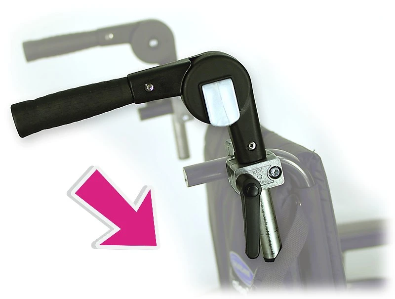 Rollstuhl Schiebegriff-Erhöhung (Paar) Abklappbar Höhenverstellbar, Zum Nachträglichen Anbau 3 Rollstuhl Schiebegriff-Erhöhung (Paar) Abklappbar Höhenverstellbar, Zum Nachträglichen Anbau