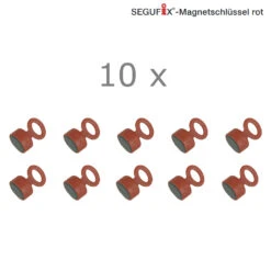 Segufix Ersatz-Magnetschüssel ,10er Pack, Rot