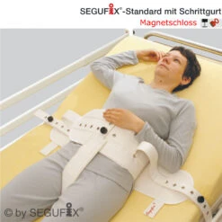 Segufix Standard Mit Schrittgurt Und Magnetschloss­-System, Fixierung Von Patienten Und Lagerungshilfe Auf Dem Bett, Integrierte Seitenbefestigungen, Größen S,M,L, Schwer Entflammbar