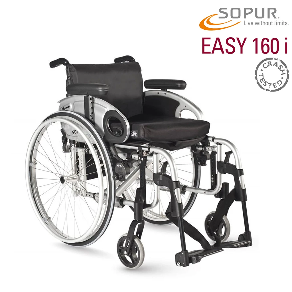 SOPUR Easy 160i Aktiv-Rollstuhl Faltbar, Multifunktionell, Hochwertige Verarbeitung, Abnehm- Und Wegschwenkbarer Fußrasten, Ab 13,1kg (Preis Grundmodell Ohne Zubehör/Optionen) 3 SOPUR Easy 160i Aktiv-Rollstuhl Faltbar, Multifunktionell, Hochwertige Verarbeitung, Abnehm- Und Wegschwenkbarer Fußrasten, Ab 13,1kg (Preis Grundmodell Ohne Zubehör/Optionen)
