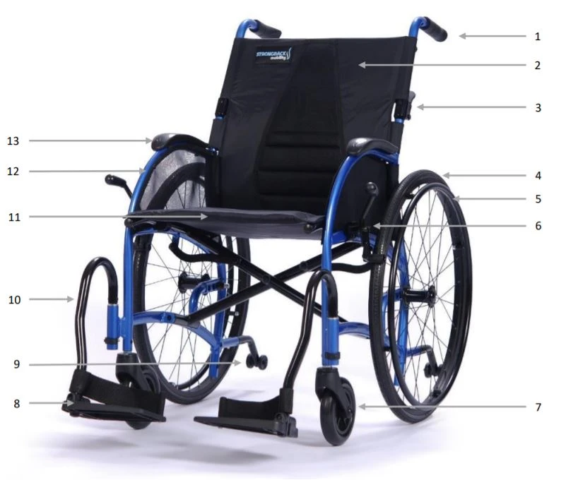 Strongback Comfort Rollstuhl, Ultraleichtgewicht Nur 11,2 Kg, SB 50cm (Large), Steckachse Mit 24 Zoll Rädern, Inkl. Kippstützen, Bis 135 Kg 18 Strongback Comfort Rollstuhl, Ultraleichtgewicht Nur 11,2 Kg, SB 50cm (Large), Steckachse Mit 24 Zoll Rädern, Inkl. Kippstützen, Bis 135 Kg – Bild 16