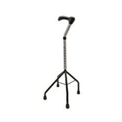 Vierfussgehhilfe, Rechts & Links Verwendbar, Anthrazit, Höhenverstellbar 73-93cm, Vierfußgehstütze Bis 100kg