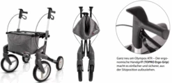 TOPRO Olympos ATR Rollator, M (Benutzergröße 150–195 Cm), Silber, Mit Offroad-Räder, Der Outdoor Rollator, Faltbar, Leichtgewicht, Bis 150kg 12 TOPRO Olympos ATR Rollator, M (Benutzergröße 150–195 Cm), Silber, Mit Offroad-Räder, Der Outdoor Rollator, Faltbar, Leichtgewicht, Bis 150kg -Coloplast Verkaufsgeschäft TOPRO Olympos ATR IM2 2